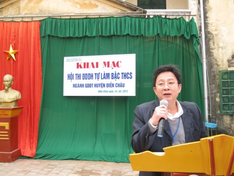 Ông Nguyễn Hữu Cầu - Phó trưởng phòng khai mạc hội thi