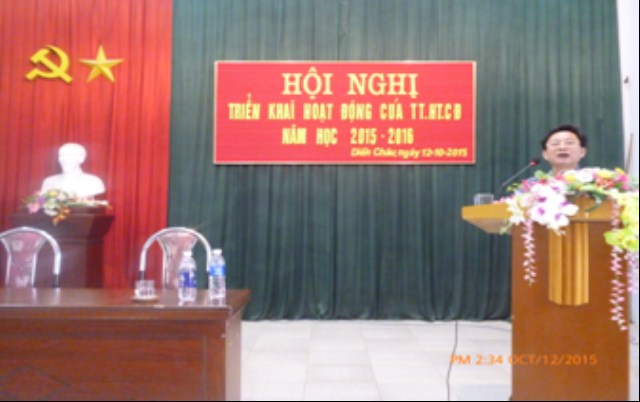 Đ/c Nguyễn Hữu Cầu – Phó trưởng Phòng GD&ĐT phát biểu chỉ đạo tại Hội nghị